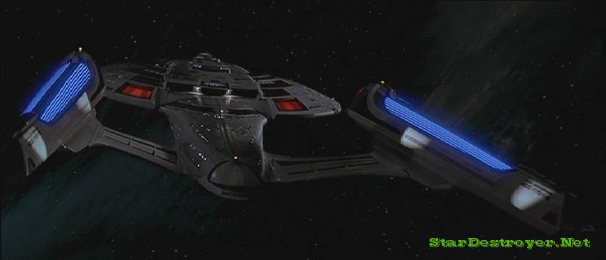 An aft view of the Enterprise-E